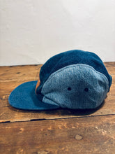 Denim Color-Block hat / Upcycled