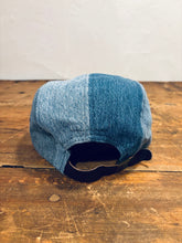 Denim Color-Block hat / Upcycled