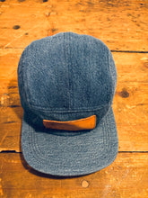 Denim Color-Block hat / Upcycled