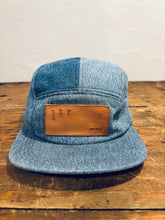 Denim Color-Block hat / Upcycled