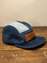 Denim Color-Block hat / Upcycled