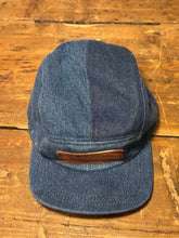 Denim Color-Block hat / Upcycled