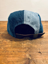 Denim Color-Block hat / Upcycled