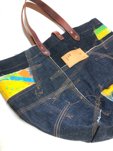 Denim Patchwork Reversible Bag / 653