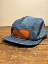 Denim Color-Block hat / Upcycled