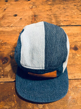 Denim Color-Block hat / Upcycled
