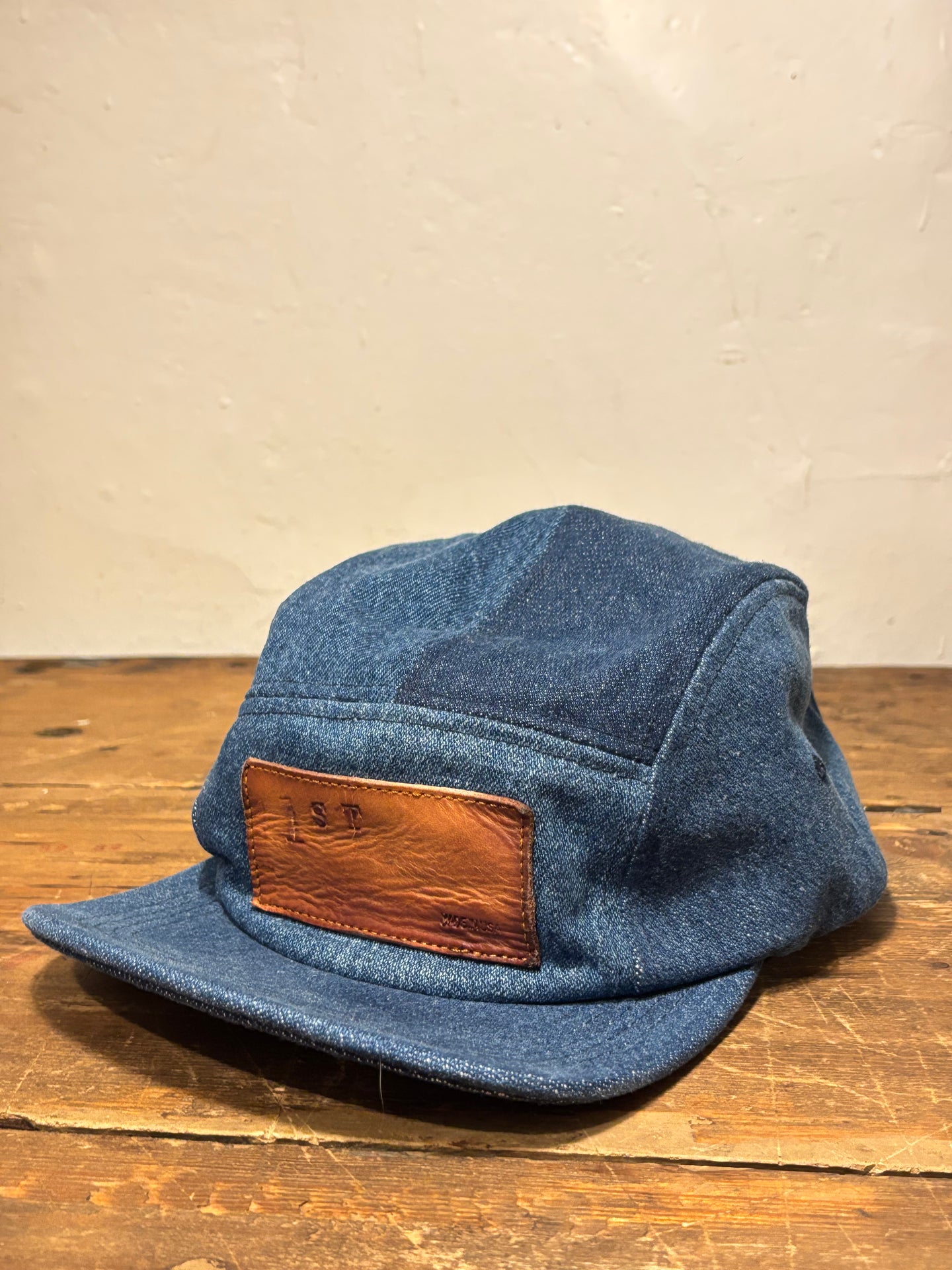 Denim Color-Block hat / Upcycled