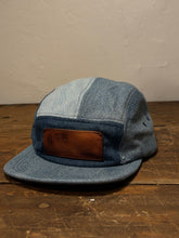 Denim Color-Block hat / Upcycled
