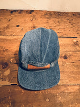 Denim Color-Block hat / Upcycled