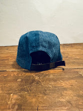 Denim Color-Block hat / Upcycled