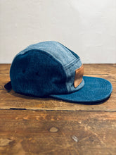 Denim Color-Block hat / Upcycled