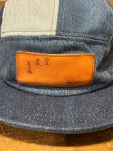 Denim Color-Block hat / Upcycled