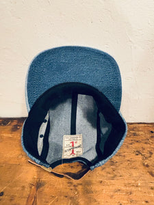 Denim Color-Block hat / Upcycled