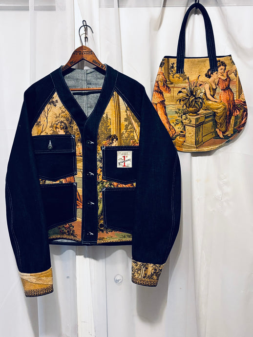 Waist Denim & Aubusson Tapestry Jacket & Bag / 389 / Size 42