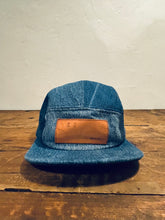 Denim Color-Block hat / Upcycled