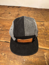 Denim Color-Block hat / Upcycled