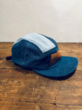 Denim Color-Block hat / Upcycled