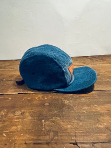 Denim Color-Block hat / Upcycled