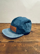 Denim Color-Block hat / Upcycled