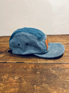 Denim Color-Block hat / Upcycled