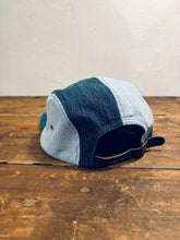 Denim Color-Block hat / Upcycled