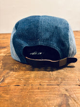 Denim Color-Block hat / Upcycled