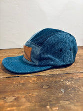 Denim Color-Block hat / Upcycled