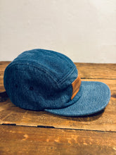 Denim Color-Block hat / Upcycled