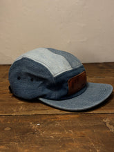 Denim Color-Block hat / Upcycled