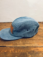 Denim Color-Block hat / Upcycled