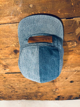 Denim Color-Block hat / Upcycled