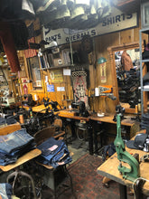Old American Industrial Jeans Making Presentation