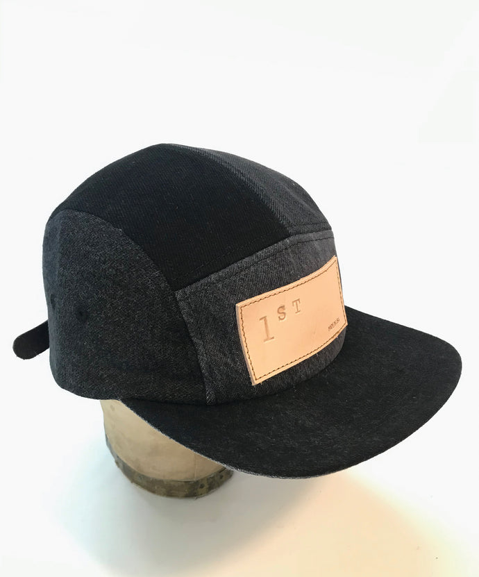 Black Recycled Denim Hat