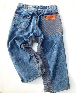 Wide Leg / Two Tone Jeans N.135